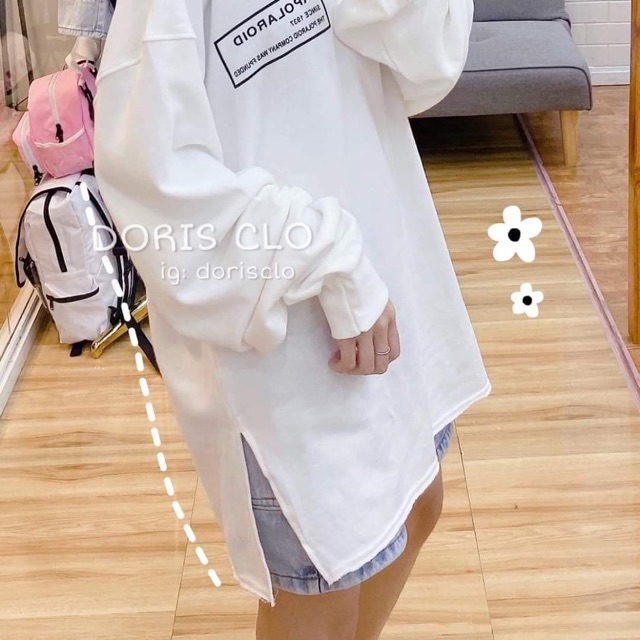 Áo nỉ xẻ hông APOLA bo tay DVV877 | BigBuy360 - bigbuy360.vn
