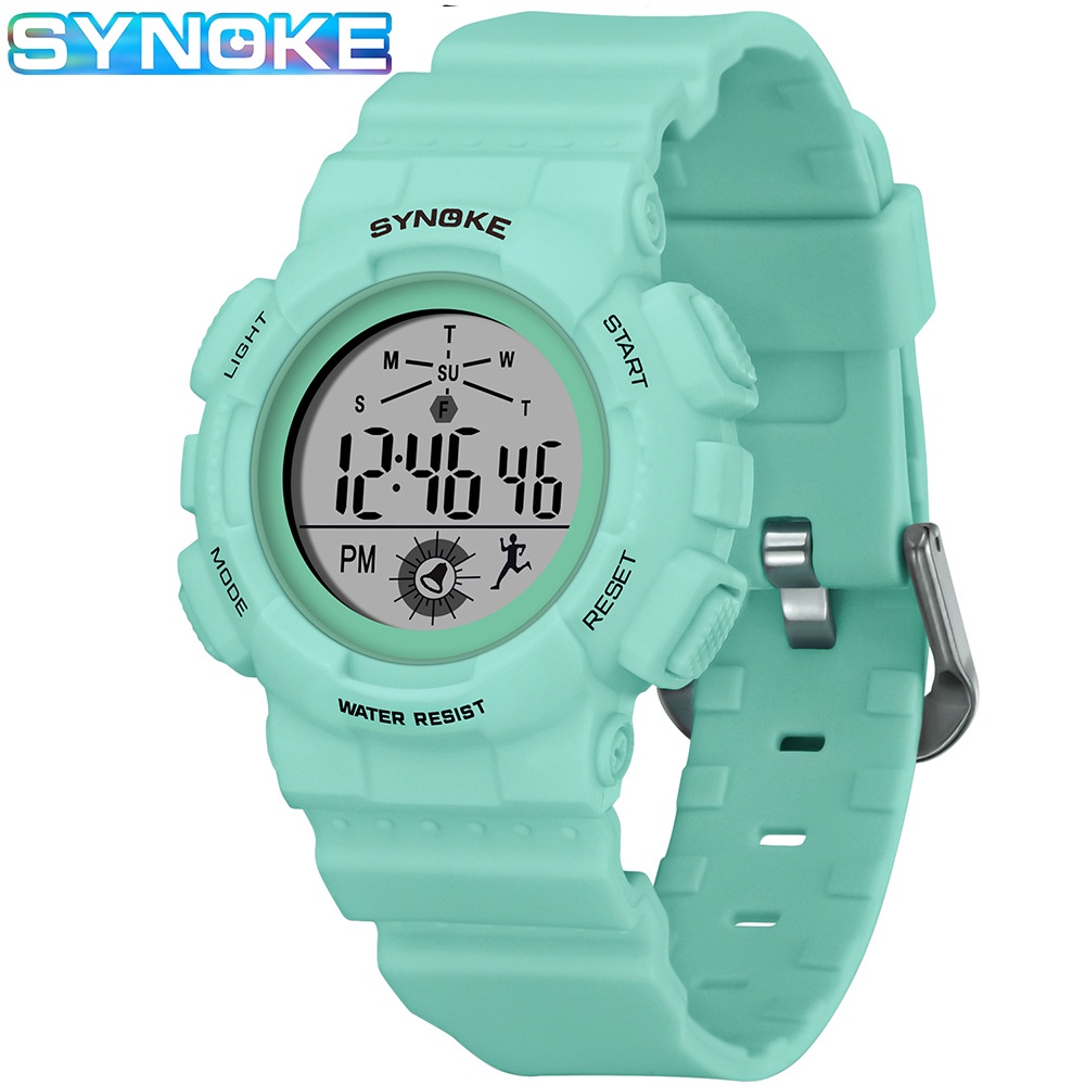 Synoke Đồng Hồ Đeo Tay Điện Tử Có Đèn LED Nhiều Màu Chống Nước Thời Trang Cho Học Sinh