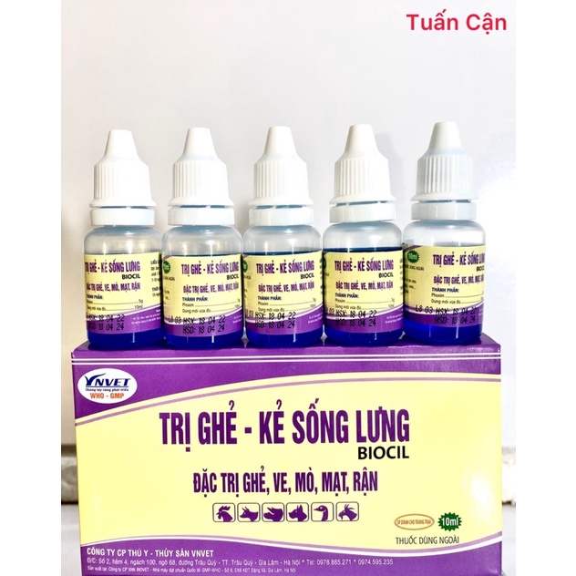 Biocil Ghẻ, ve, mò, mạt, rận, bọ-chét