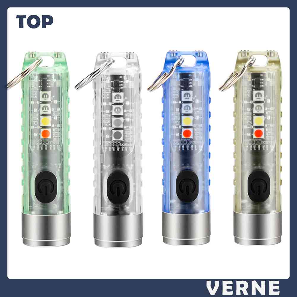 Móc Khóa Đèn Pin VERNE SST20 LED Mini Ánh Sáng Tím 400lm
