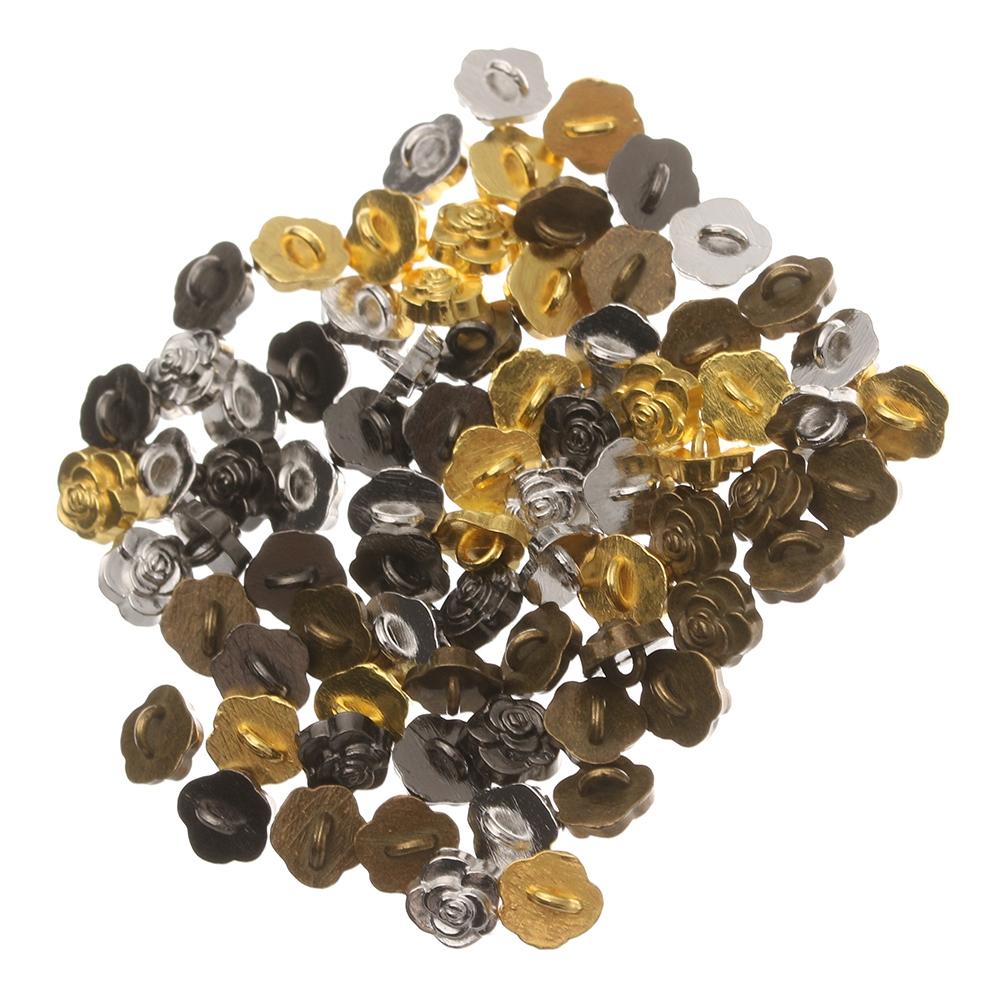 Set 1 / 20 Nút Mini Hình Hoa Hồng Làm Quần Áo Búp Bê DIY