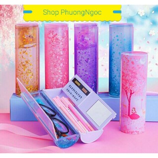 (Hàng Order)Hộp bút hình trụ thần kỳ mẫu hoạt hình xinh xắn không có mật khẩu