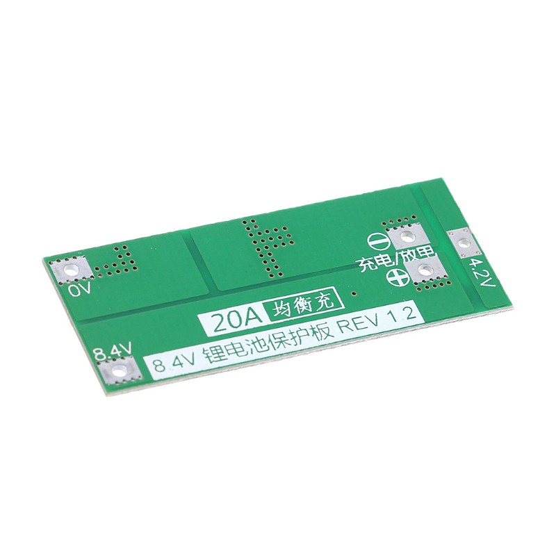 Bo mạch bảo vệ PCB BMS sạc pin 18650/Li-ion Lithium 2S 20A 7.4V 8.4V kích thước 4.5x1cm/4.8*2cm