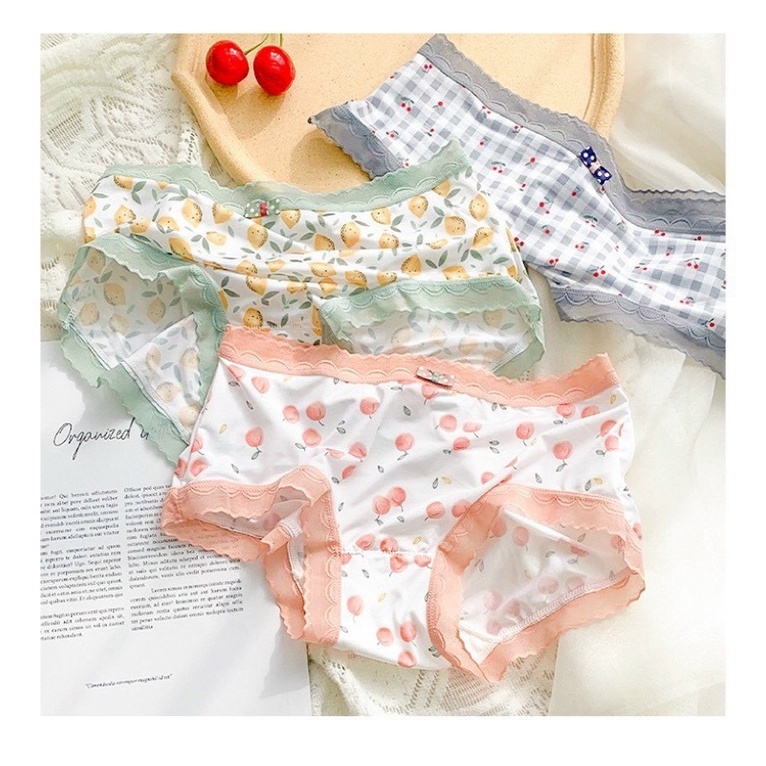 ♥️ Shop Uy Tín ♥️ Combo 3 Quần lót nữ. Quần lót su hoa quả cao cấp