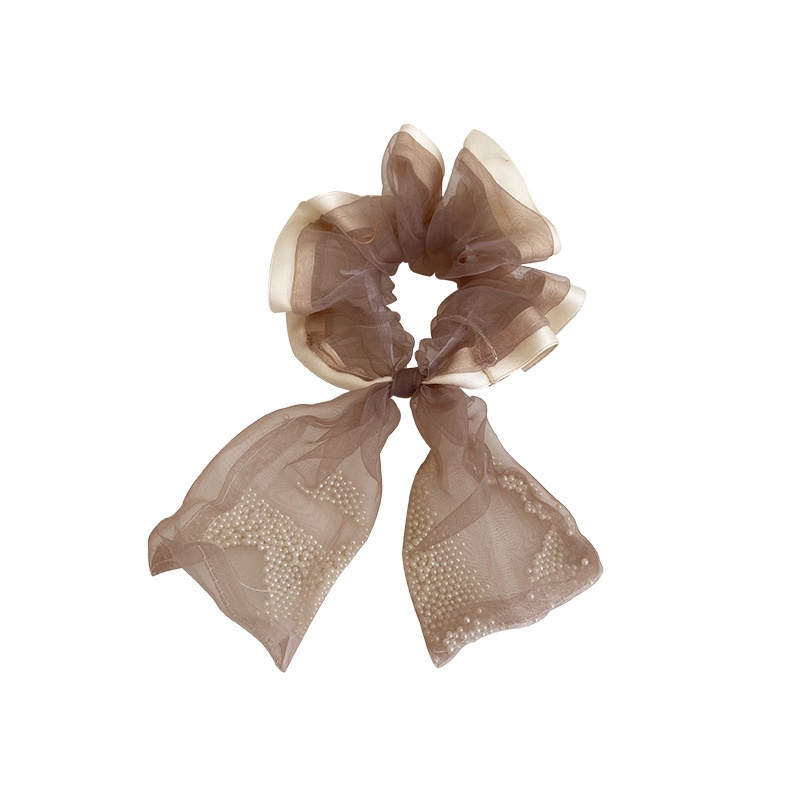 Dây Cột Tóc Lưới Đính Ngọc Trai Nhân Tạo Thời Trang Hàn Quốc