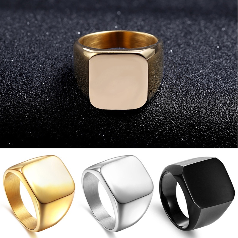 1 Nhẫn Thép Không Gỉ Đánh Bóng Thời Trang Cho Nam