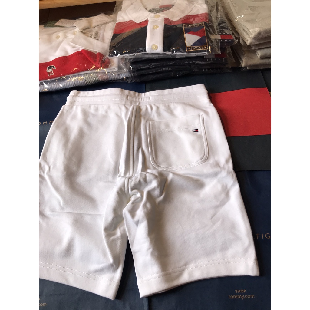 Quần Short, Tommy Hilfiger Trắng Trơn 3 Túi, Chính Hãng, Authentic 100%, Tommy Jean, Tommy Hilfiger, Short.