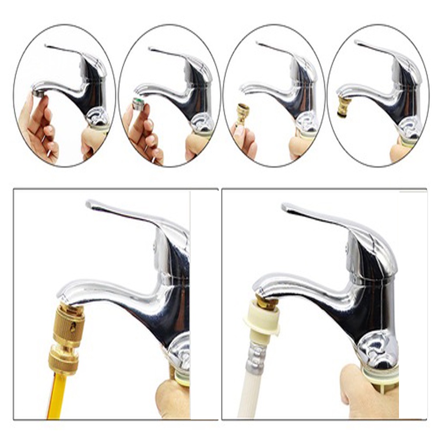 Khớp nối nhanh đồng thau, đầu nối nhanh vòi lavabo, dây cấp nước dễ sử dụng KC113TN