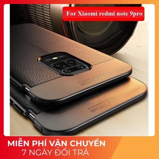 Ốp lưng xiaomi redmi note 9 pro da nhám hạn chế vân tay , chính hãng Auto