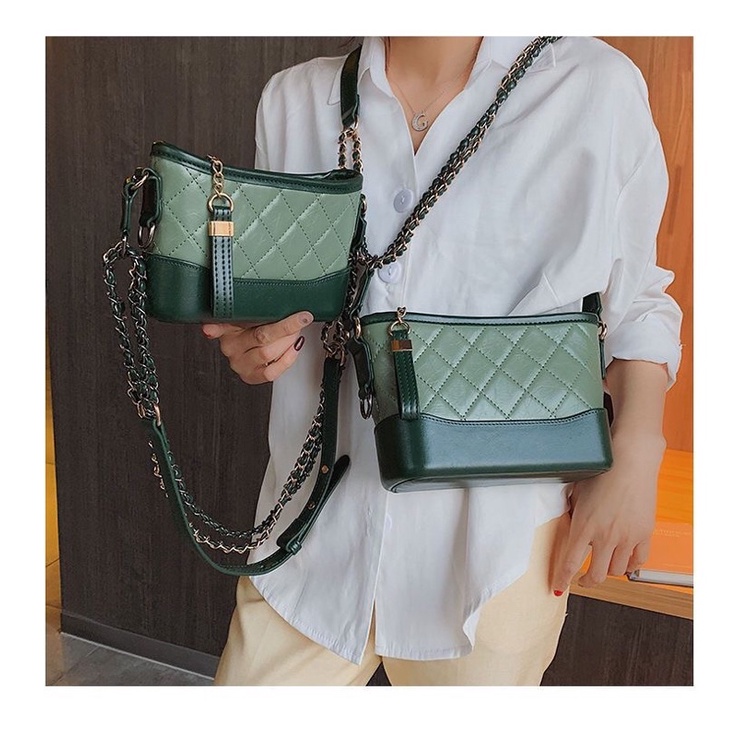 Túi đeo chéo hobo hai dây kép đế cứng hàng quảng châu