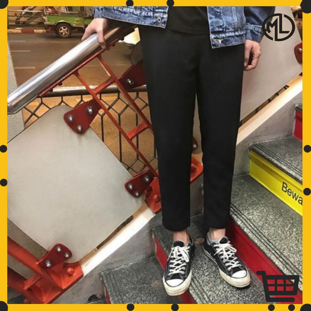 Quần Dài Thun BASIC Nam Nữ Ống Suông - Vải Thun POLY Dày Dặn Không Xù - MAYLANSTORE