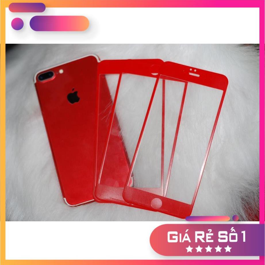[Rẻ]  Kính cường lực full màn hình 4D màu đỏ Iphone 6,6s, 6plus, 7, 8, 7plus, 8plus -đẹp