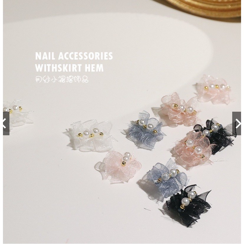 Charm nơ nhún trang trí nail