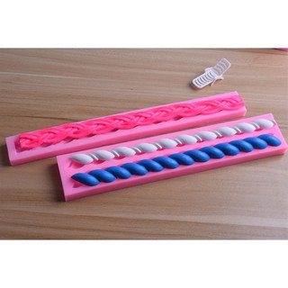 Khuôn Silicone Viền Xoắn 2 Kiểu Dài 22 * 4.3 * 1.5 Cm