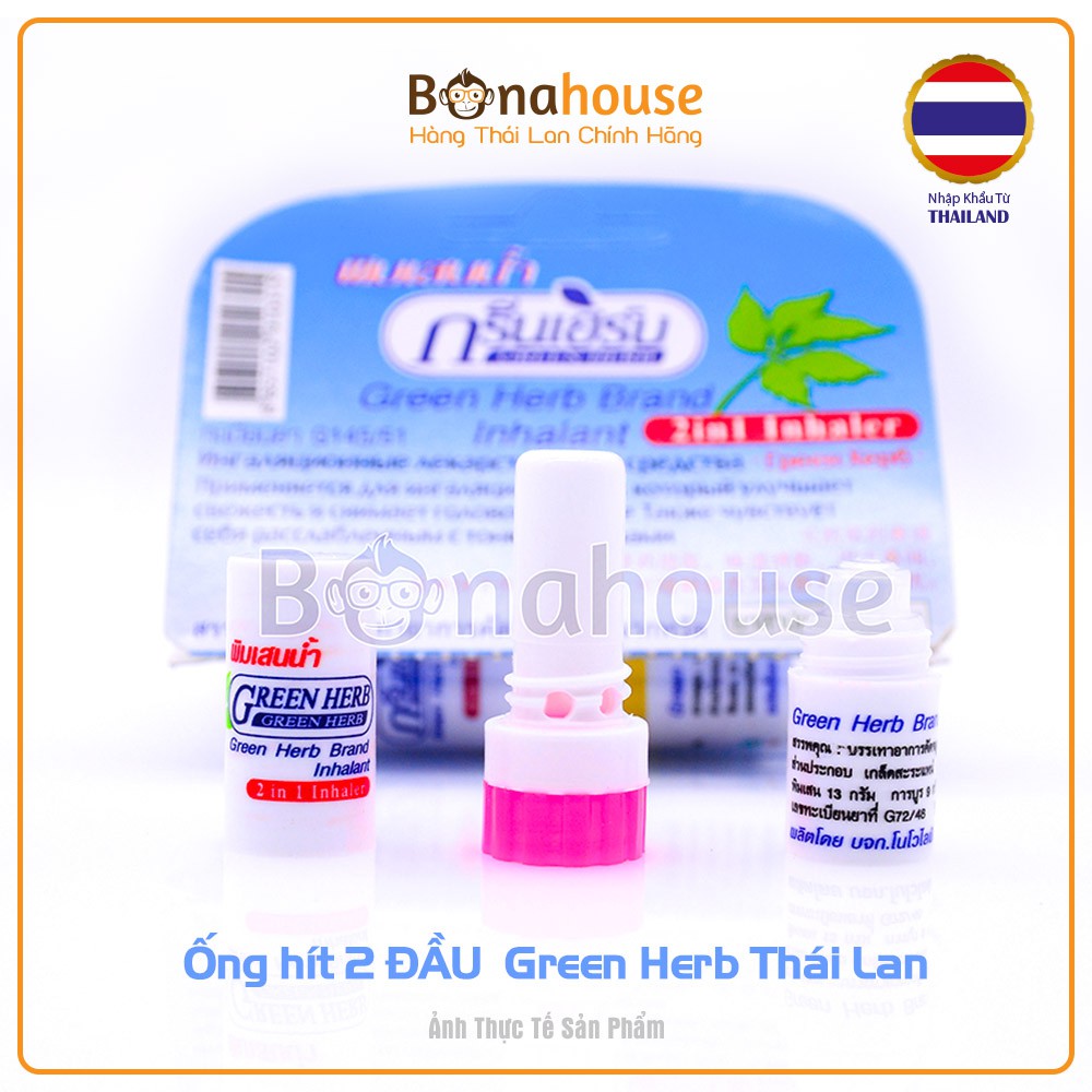 01 Ống hít 2 ĐẦU Green Herb Thái Lan