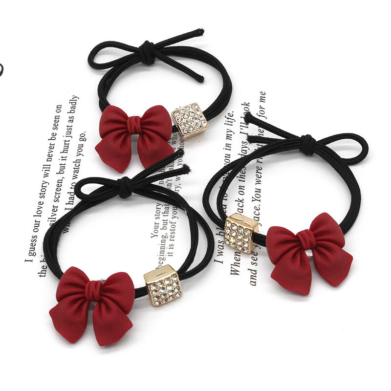 Dây Buộc Tóc Đính Nơ Xinh Xắn Thời Trang Cho Nữ