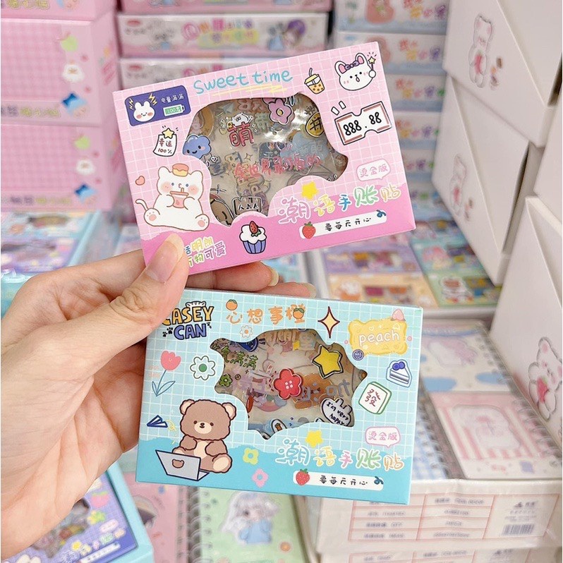Hộp sticker 4 tấm cute