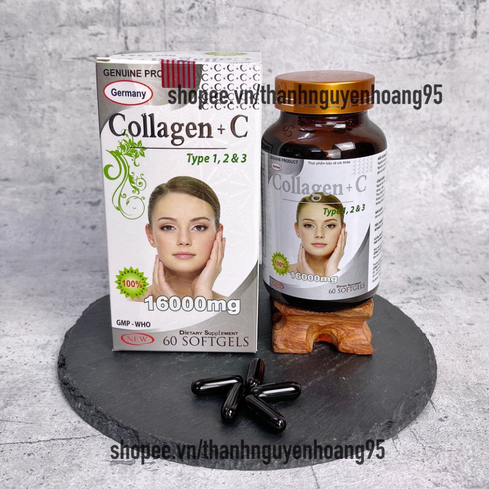Viên uống COLLAGEN +C bổ sung collagen, vitamin e giúp chống lão hóa, cải thiện nếp nhăn - Hộp 60 viên dùng 30 ngày | BigBuy360 - bigbuy360.vn