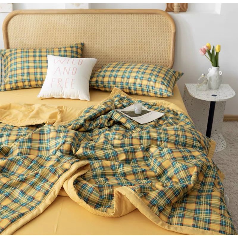 set chăn đũi, chăn thun lạnh bạc hà về hàng sẵn sll