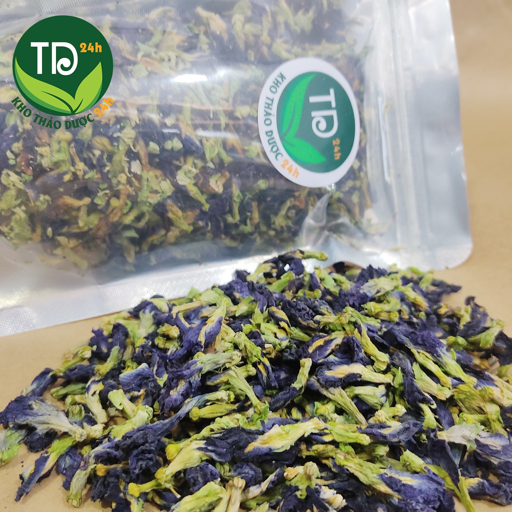 Trà hoa đậu biếc 100% tự nhiên, nguyên liệu pha chế, nấu nướng, làm bánh, lên màu thực phẩm tự nhiên, không hóa chất