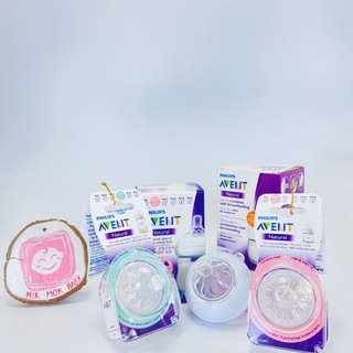 Núm ti Avent Natural cổ rộng ,lắp vừa các size bình avent
