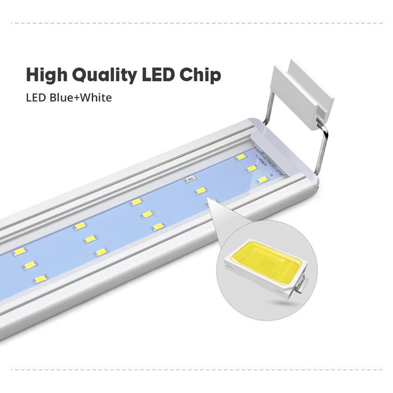 Đèn led 3 dãy, 4 dãy cho hồ thủy sinh, hồ cá cảnh, tôm tép kích thước 30-40cm