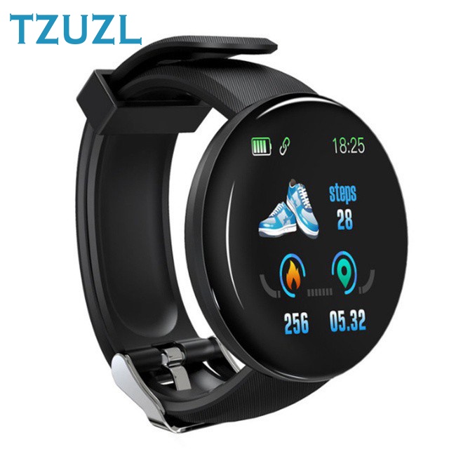 Đồng hồ thông minh TZUZL D18 chống thấm nước theo dõi sức khỏe kết nối bluetooth gọi điện thời trang cho nam và nữ