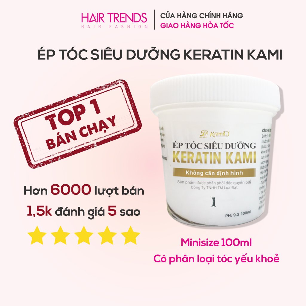 [DUỖI THƠM] Thuốc duỗi tóc KAMI,thuốc ép tóc siêu dưỡng keratin phục hồi tóc tại nhà không cần định hình (Size nhỏ)