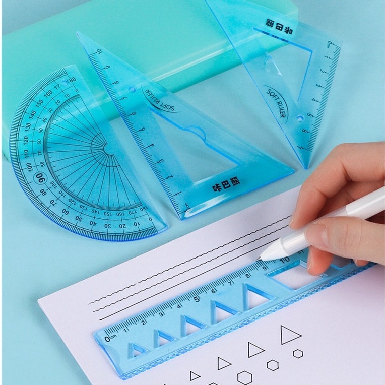 Thước Mềm Đa Chức Năng Hình Gợn Sóng Cho Học Sinh