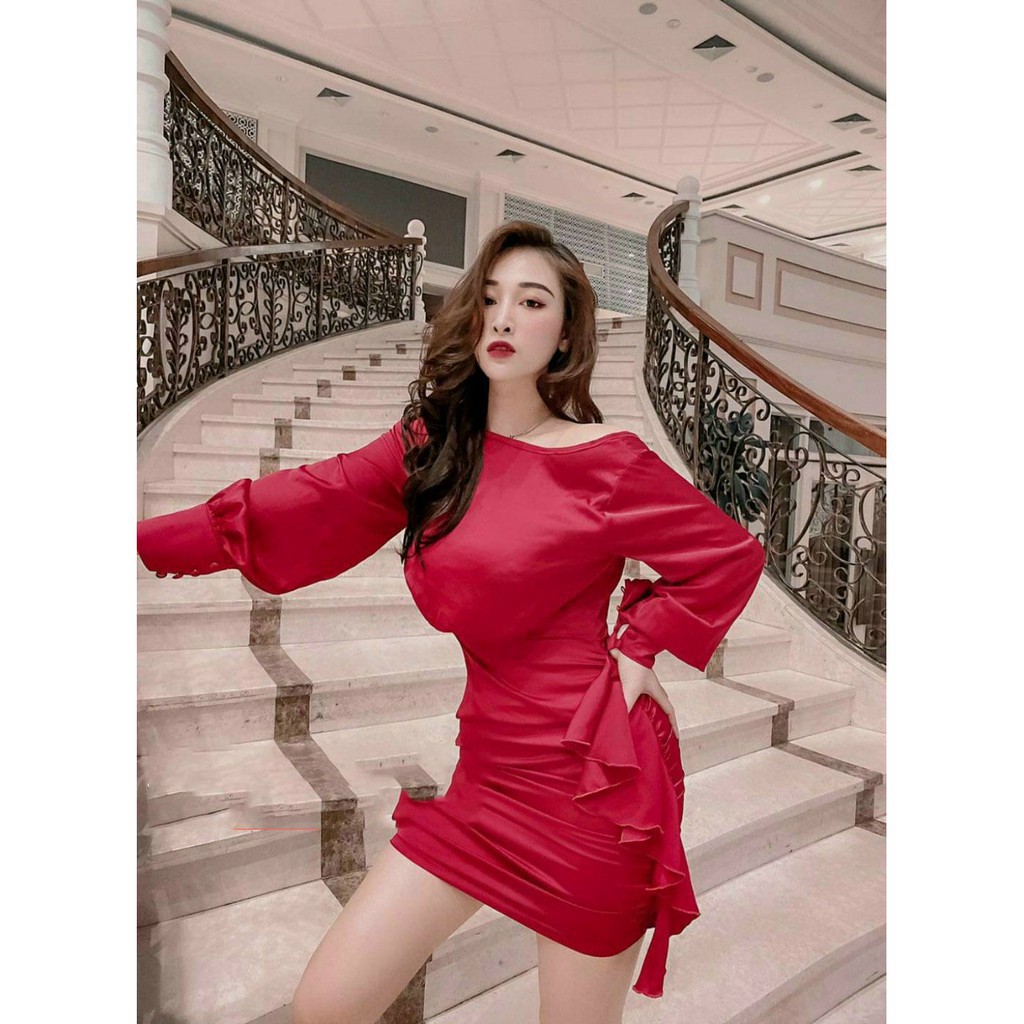 Váy Thiết Kế body lụa bèo eo, váy body lụa hở lưng quyến rũ cực chất - H&N Store 2 | BigBuy360 - bigbuy360.vn