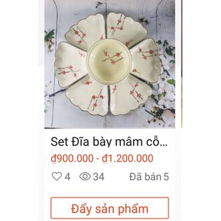 [ĐÃ BÁN 5] Set Đĩa bày mâm cỗ Hoa Mặt Trời  (hàng đẹp loại 1)...