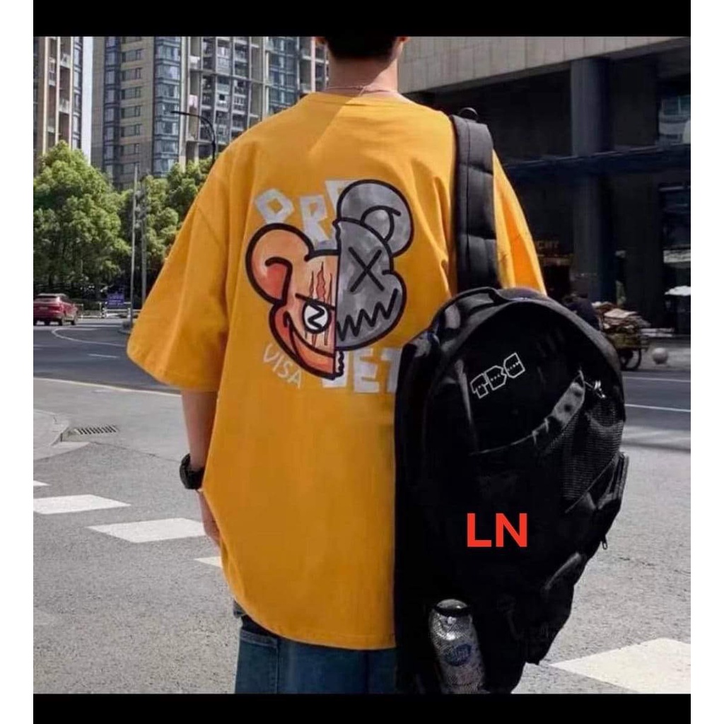 [ RẺ VÔ DỊCH ]Áo thun tay lỡ gấu mặt nạ chất cotton phông Unisex nam nữ Cotton form rộng phong cách