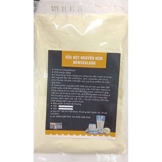 Sữa bột nguyên kem gói 200g