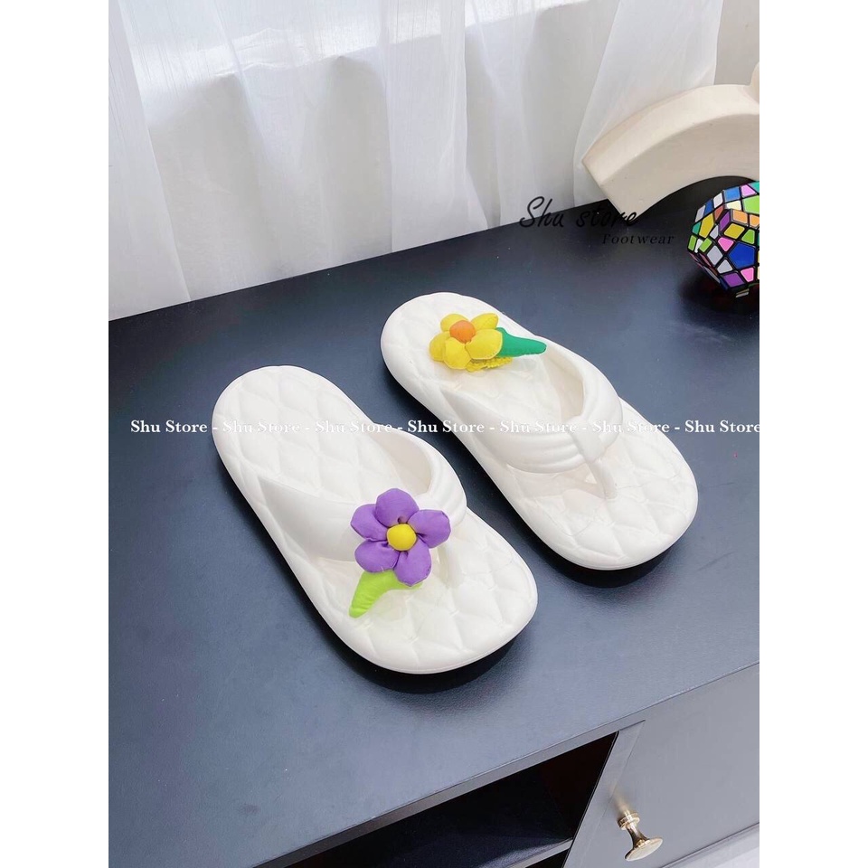 SHU STORE | DÉP CAO SU KẸP NGÓN GÀI HOA MANG ĐƯỢC 2 KIỂU DÉP ĐI MƯA MÀU SẮC XINH XẮN THỜI TRANG