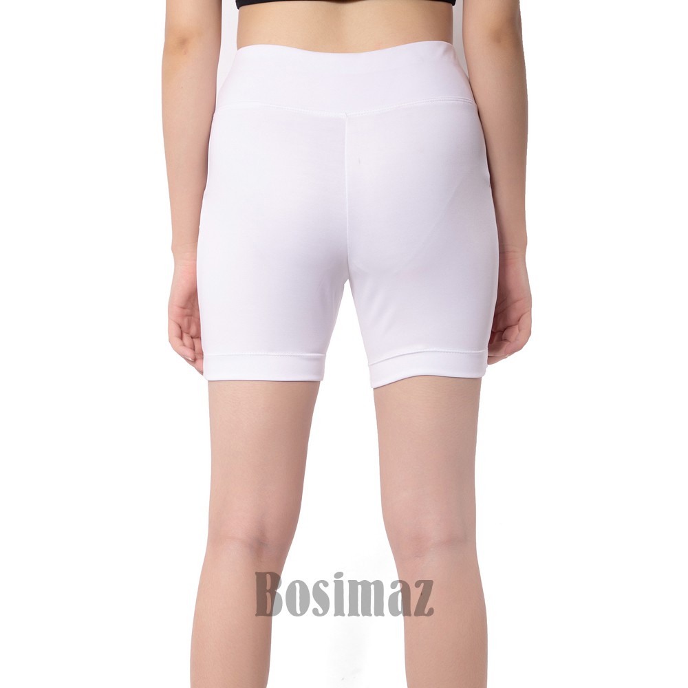 Quần Legging Nữ Bosimaz MS334 đùi túi trước màu trắng cao cấp, thun co giãn 4 chiều, vải đẹp dày, thoáng mát.