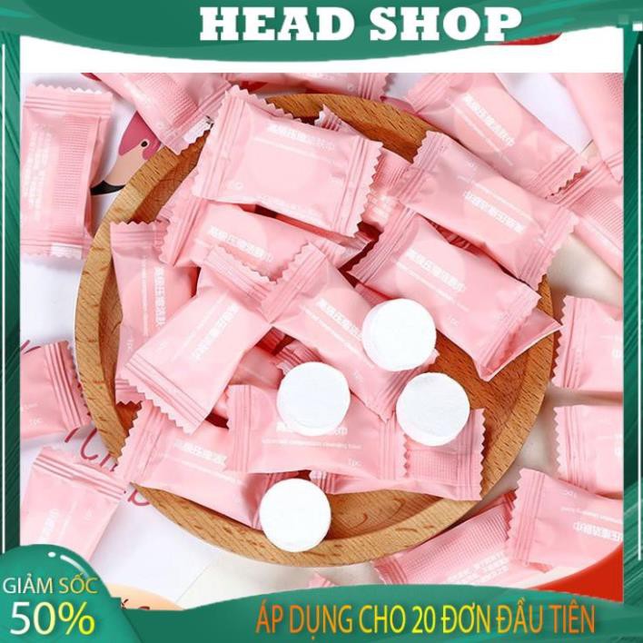 Khăn giấy nén hình viên kẹo bỏ túi du lịch vải cotton KN13 HEADSHOP