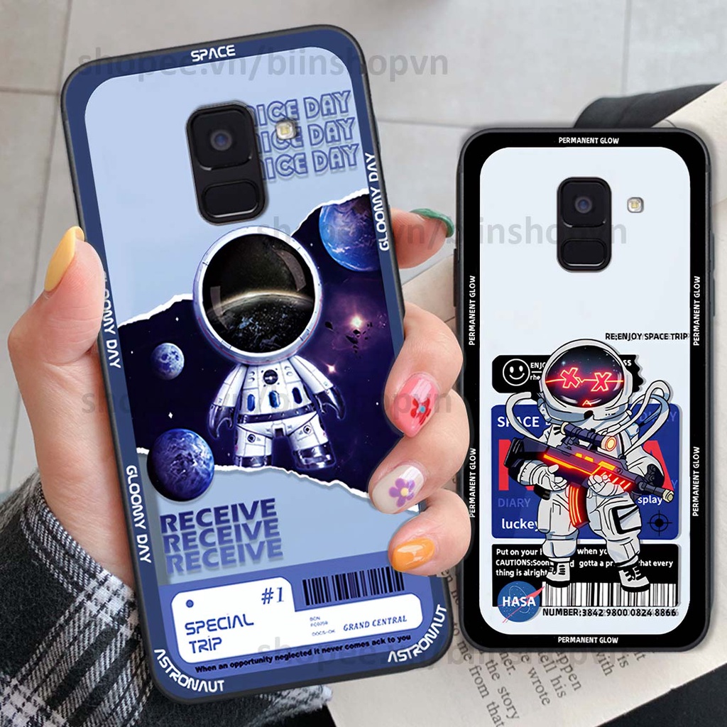 Ốp Samsung A8 2018 / A8 Plus / A8+ phi hành gia vũ trụ space.x siêu đẹp, thời trang