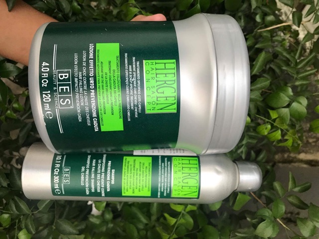 Combo dầu gội và huyết thanh chống rụng kích thích mọc tóc Fanola Bes Hergen Hair Loss