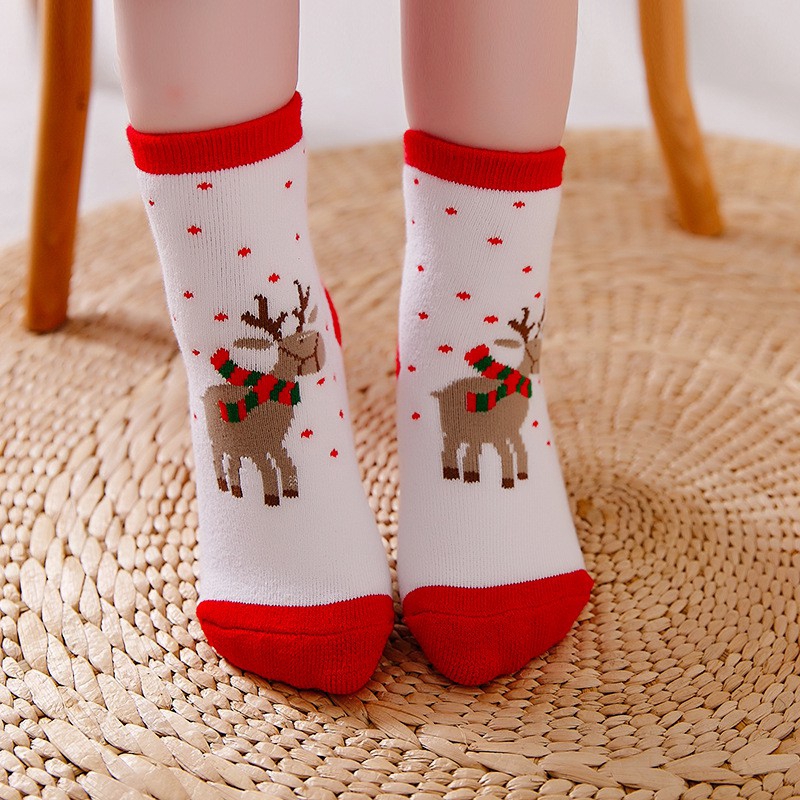 Tất cotton hoạ tiết giáng sinh xinh xắn dành cho bé