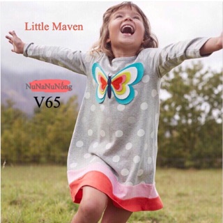 Váy nỉ Little Maven bươm bướm 18 tháng - 6 tuổi