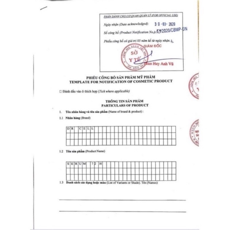 Serum Truyền Trắng 72h Dr Cell