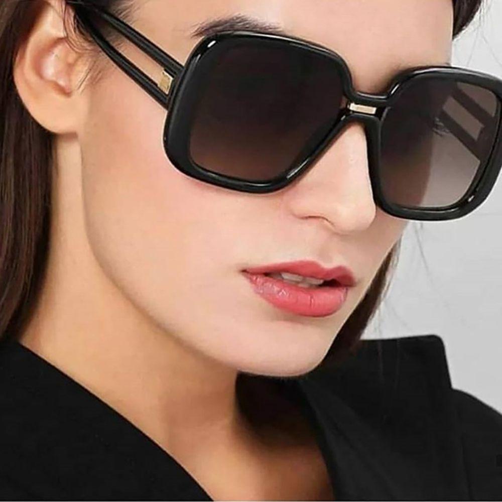 Kính Mát Gọng Vuông Lớn Chống Bức Xạ Chống Bức Xạ Màu Sắc Gradient Phong Cách Hàn Quốc Dành Cho Cả Nam Và Nữ