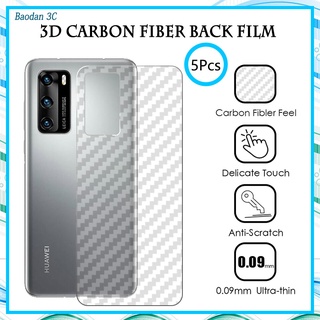 Miếng Dán Sợi Carbon Bảo Vệ Mặt Sau Cho Huawei P40 P30 Mate 40 30 20 P20 Pro Plus Lite 2018