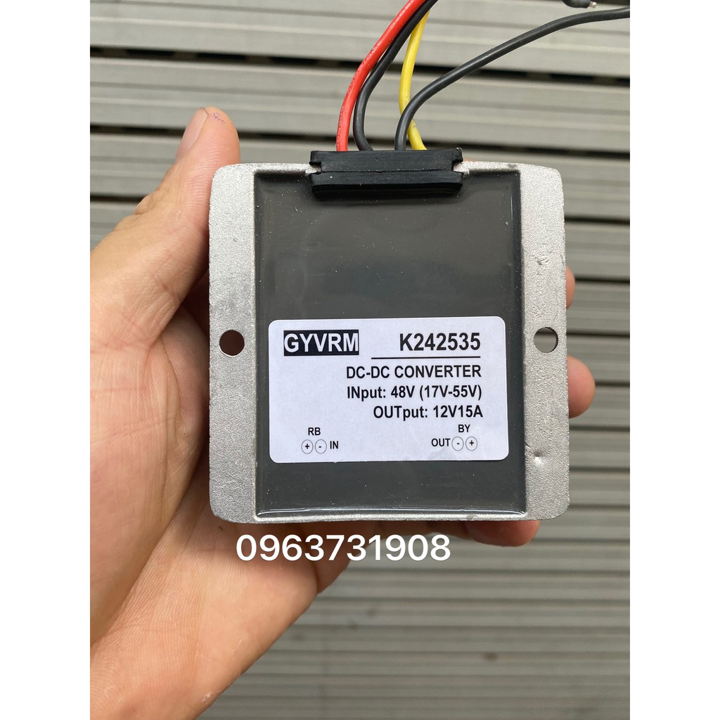 Bộ hạ áp 48V xuống 12V-15A chống nước