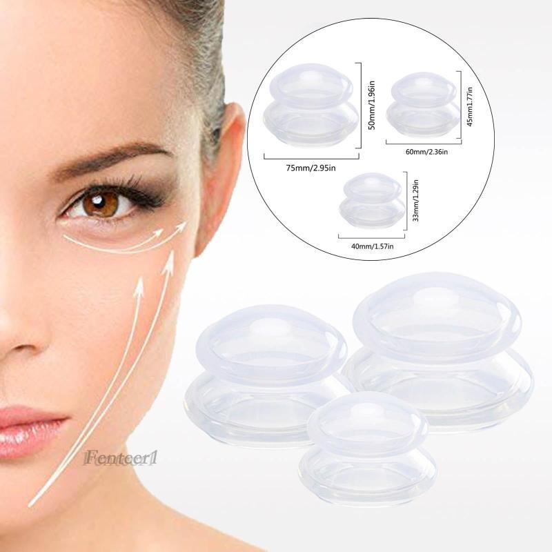 Set 3 Cốc Giác Hơi Silicone Cho Vai Và Cánh Tay / Cơ Thể Fenteer1