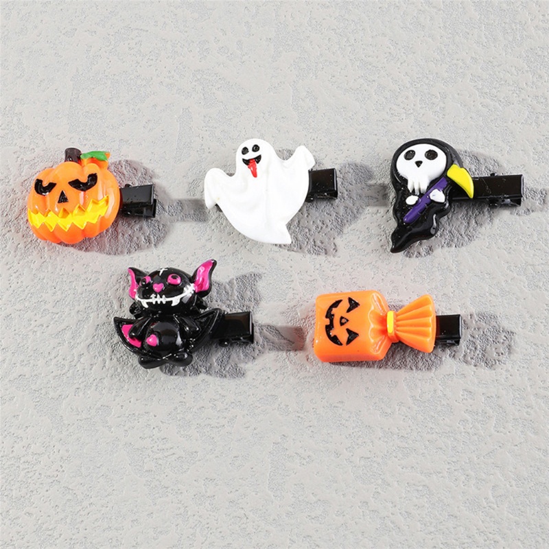 Kẹp Tóc Đính Nơ Phong Cách Halloween Cho Bé Gái
