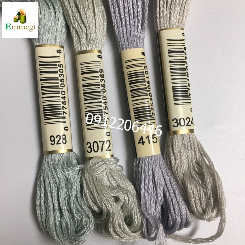 Set chỉ thêu DMC nhập khẩu chính hãng từ Pháp  gồm 4 tép màu như hình thêu tranh thêu chữ thập thêu váy quần áo ga gối. | BigBuy360 - bigbuy360.vn