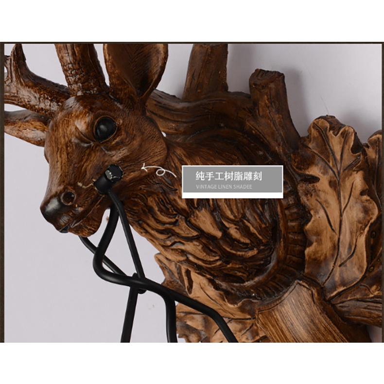 Đèn gắn tường hình đầu hươu phong cách cổ điển , trang trí nội thất ,quán ăn ,nhà hàng, quán bar