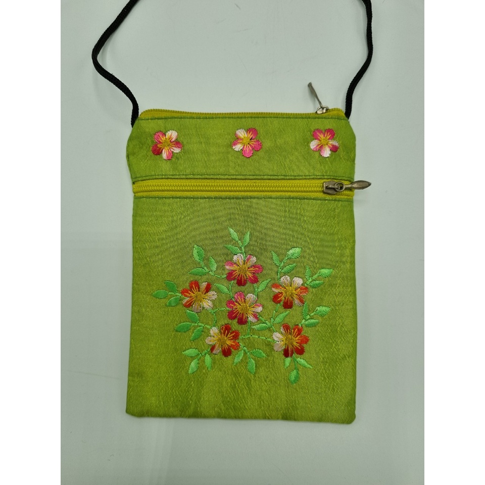 Túi đeo chéo vải thêu hoa dáng nhỏ xinh size 11 TC032907