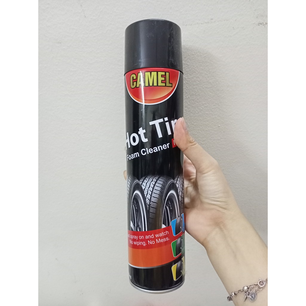 Bình xịt bóng lốp Tinifilag Tyre Shine - Bình xịt làm mới và bảo vệ lốp xe Hot Tire 650ml - Vạn Dặm Bình An